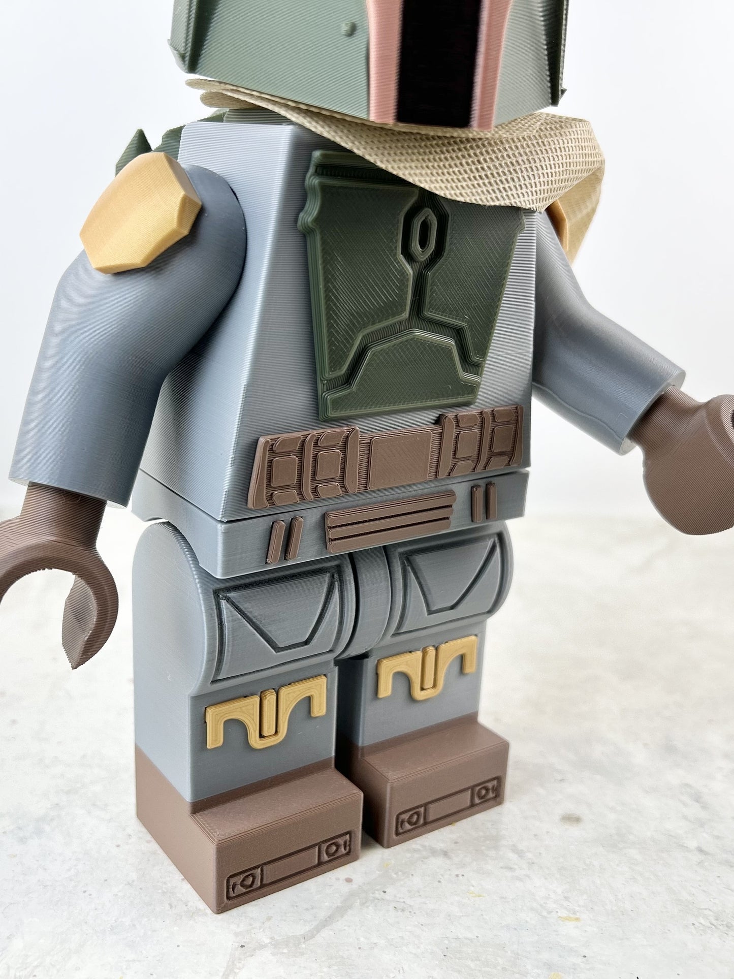 Brick Boba Fett 3D Print – Mandalorian Collectible Figure