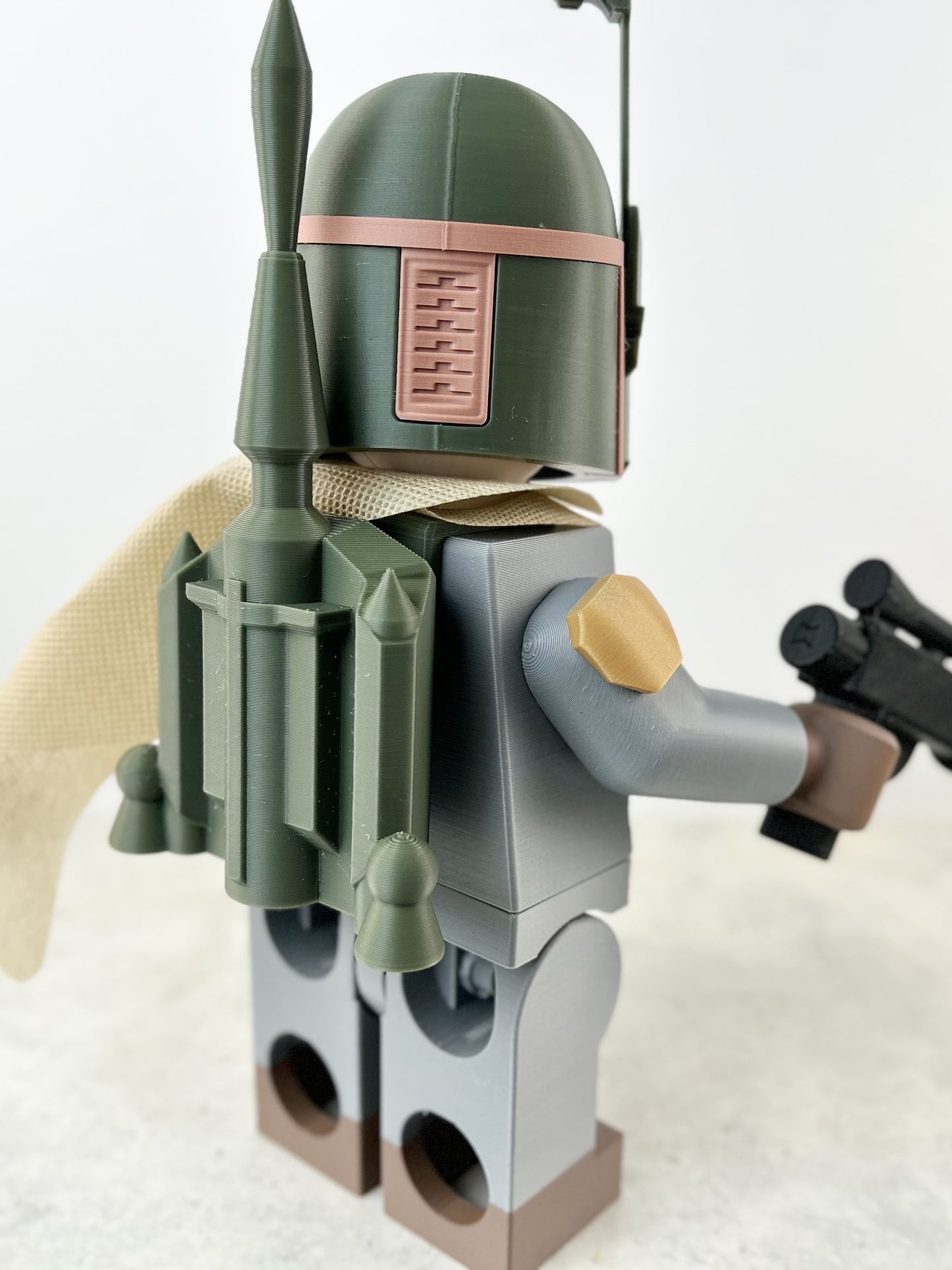Brick Boba Fett 3D Print – Mandalorian Collectible Figure