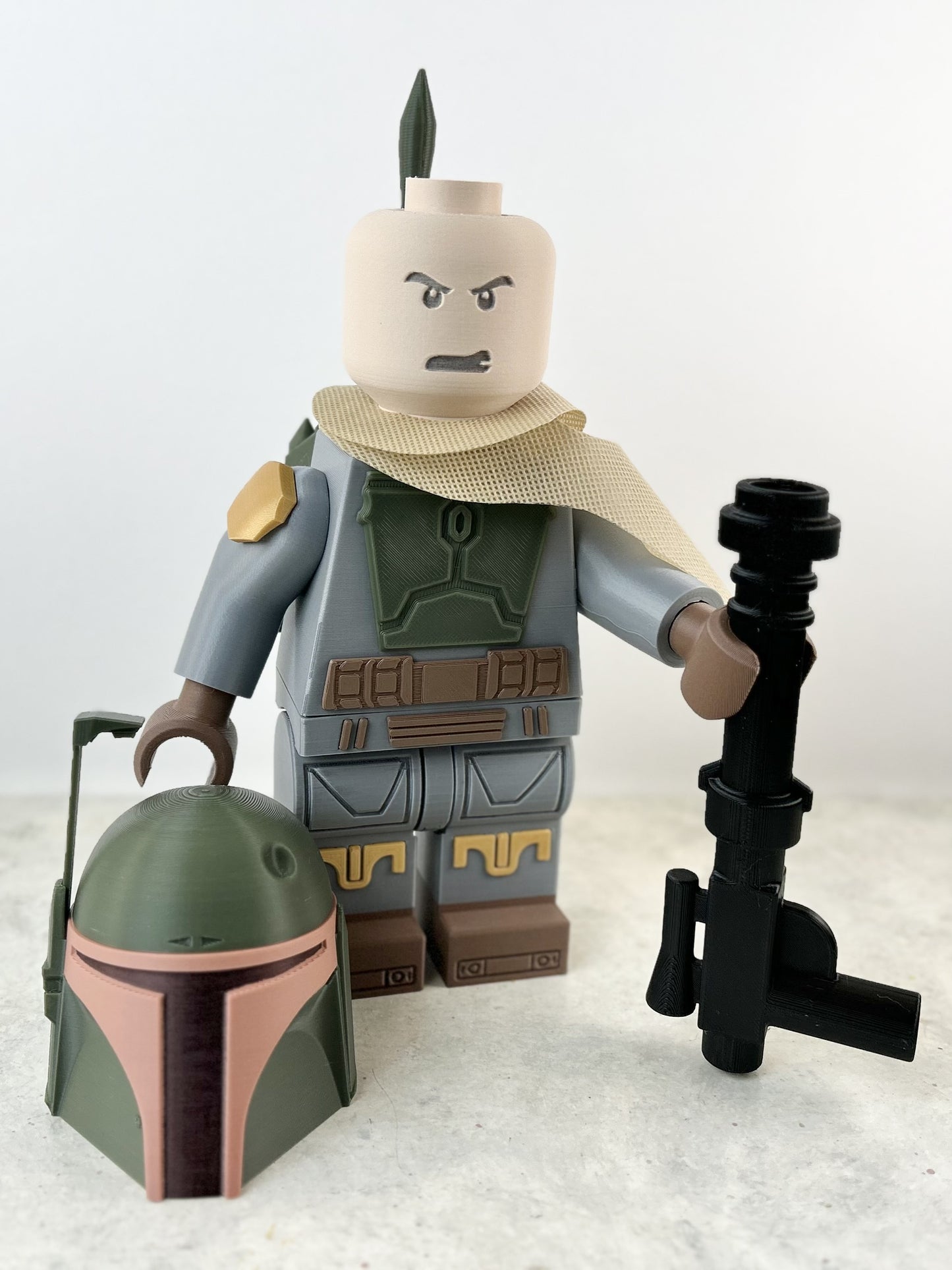 Brick Boba Fett 3D Print – Mandalorian Collectible Figure